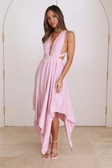 Lover Wanted Midi Dress Pink