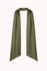 Satin Neck Scarf Olive Green