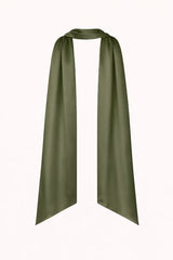 Satin Neck Scarf Olive Green