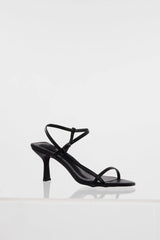 The Date Night Heels Black Pu
