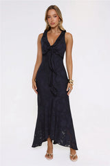 Shimmer Petal Maxi Dress Navy