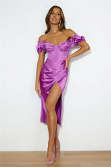 Trying To Impress Midi Dress Purple