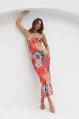 More To Make Mesh Maxi Dress Print
