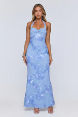 Love Muse Halter Maxi Dress Blue