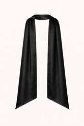 Satin Neck Scarf Black