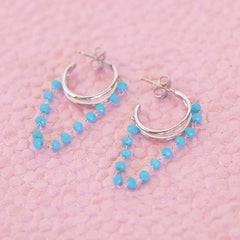 Neon Chain Hoop Earring
