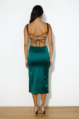 Palm Springs Midi Dress Forest Green