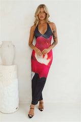 She's An Island Girl Halter Maxi Dress Black