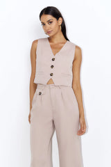 Street Fashion Pants Beige
