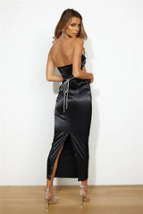Diamanté Dreams Midi Dress Black