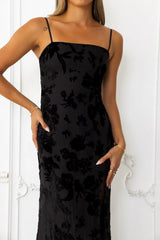 Turquoise Breeze Maxi Dress Black