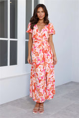 Blossom Fantasy Midi Dress Print
