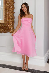 Perfect Wonderland Midi Dress Pink