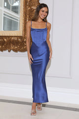 Always Mine Midi Dress Navy Blue