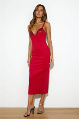 Iconic Fit Midi Dress Red