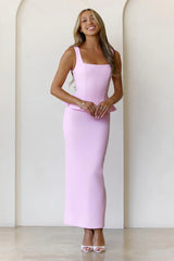 Sculpted Grace Maxi Dress Pink