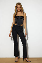 New Rules Crop Top Black
