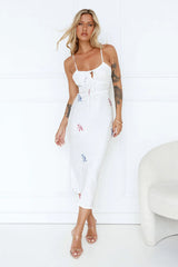 SNDYS Rosa Midi Dress White