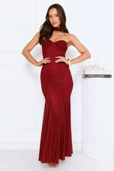 Your Delight Lace Maxi Dress Burgundy
