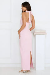 Essential Edit Halter Maxi Dress Pink
