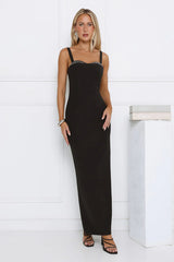 Champagne Society Maxi Dress Black