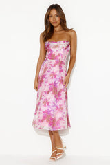 Fancy Girl Strapless Midi Dress Purple