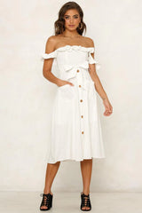 Always Been For You Midi Dress White