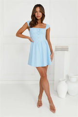 Daytime Pageant Mini Dress Blue