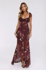 Closet Highlight Maxi Dress Burgundy