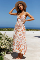 Lady Like You Midi Dress Beige