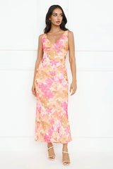 Floral Sunlight Maxi Dress Pink