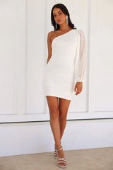 On The Guest List Mini Dress White