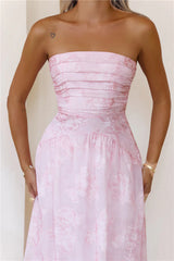 Starry Darling Strapless Maxi Dress Pink
