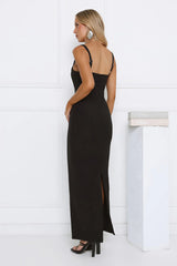 Champagne Society Maxi Dress Black