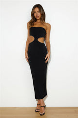 Got Her Attention Midi Dress Black