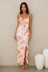 Sunkissed Simplicity Mesh Maxi Dress Orange