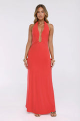 Style Protocol Halter Maxi Dress Red