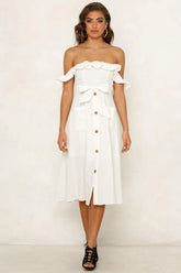 Always Been For You Midi Dress White