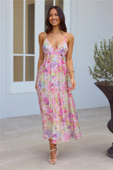 Tides Of Colour Midi Dress Print