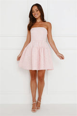 Sasha Strapless Mini Dress Pink