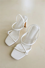 Party Abroad Heels White PU