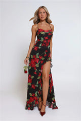 Riviera Sunset Maxi Dress Black