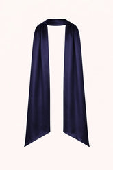 Satin Neck Scarf Navy