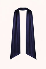 Satin Neck Scarf Navy