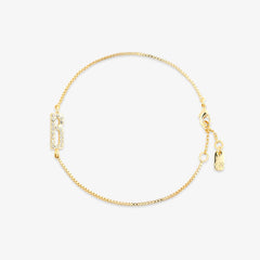 Pavé Initial Chain Bracelet