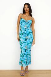 Vivid Colors Maxi Dress Blue Crush