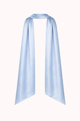 Satin Neck Scarf Light Blue