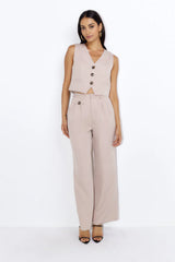 Street Fashion Pants Beige