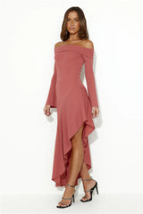 She's All Class Off Shoulder Maxi Dress Brick