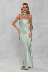 Satin Neck Scarf Sage Green